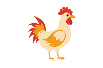 Hen vector art illustration