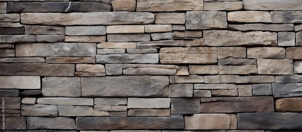 Aufkleber Old building's wall surface with stone texture, creating an appealing backdrop for a copy space image.