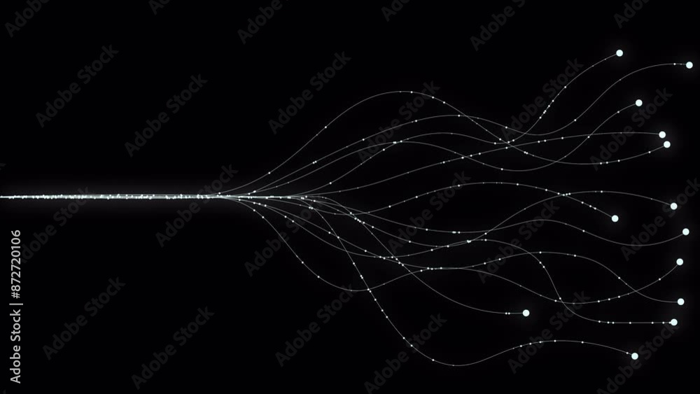 Poster PNG Alpha.Abstract digital dot line particle data background connecting technology concept.