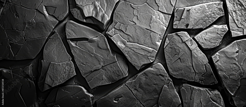 Aufkleber Abstract stone pattern against a black backdrop with copy space image.