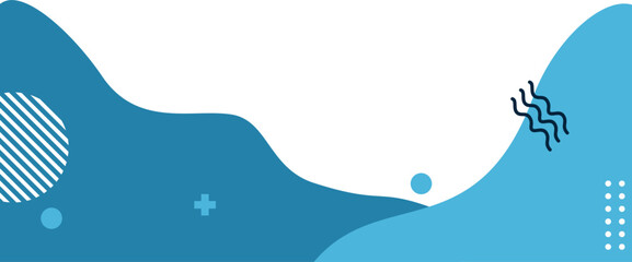 Blue Blob Corner Border