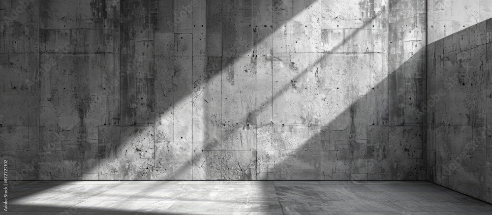 Poster utilize the concrete wall and floor with contrasting light and shadow backgrounds as an ideal backdr