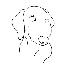 A dog drawn with a single line 