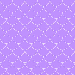 Girl mermaid seamless pattern. Purple violet fish skin backdrop. Tillable background for girl fabric, textile design, wrapping paper, swimwear or wallpaper. Girl mermaid texture fish scale underwater © Tanita