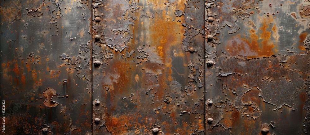 Poster rusty metal background suitable for textures or copy space images.