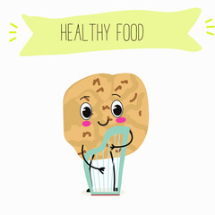 Cute nut, tiger, chufa, characters, cedar cone, funny nuts, with different activities, outdoor, sports, musical instrument.