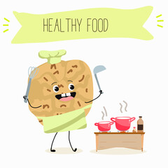 Cute nut, tiger, chufa, characters, cedar cone, funny nuts, with different activities, outdoor, sports, musical instrument.