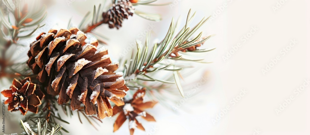 Aufkleber Festive cone ornament with copy space image.