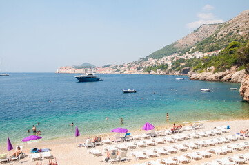 Obraz premium Panorama of the beaches and city of Croatia 