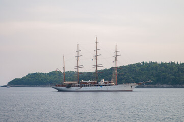 Fototapeta premium Sailing ships and yachts in the sea