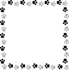 Cat Footprints Frame Border