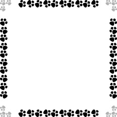 Cat Footprints Frame Border