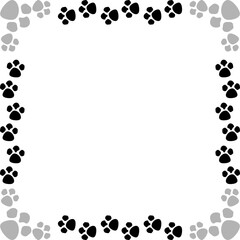 Cat Footprints Frame Border
