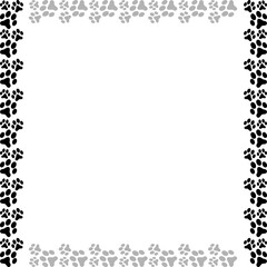 Cat Footprints Frame Border