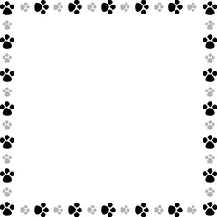 Cat Footprints Frame Border