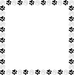 Cat Footprints Frame Border