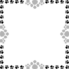 Cat Footprints Frame Border