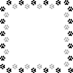 Cat Footprints Frame Border