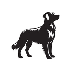 Black dog icon , silhouette, vector art illustrator, clip art