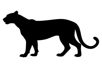 silhouette of a lion , cheetah vector illustration, cheetah silhouette, animal silhouette isolated vector Illustration, png, Funny cute cheetah, Jumping cartoon Pats