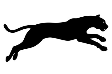 silhouette of a lion , cheetah vector illustration, cheetah silhouette, animal silhouette isolated vector Illustration, png, Funny cute cheetah, Jumping cartoon Pats