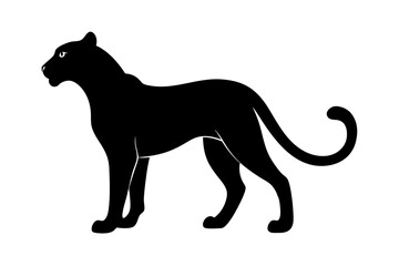 silhouette of a lion , cheetah vector illustration, cheetah silhouette, animal silhouette isolated vector Illustration, png, Funny cute cheetah, Jumping cartoon Pats