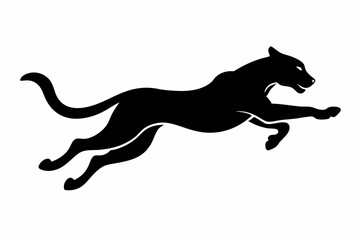 silhouette of a lion , cheetah vector illustration, cheetah silhouette, animal silhouette isolated vector Illustration, png, Funny cute cheetah, Jumping cartoon Pats