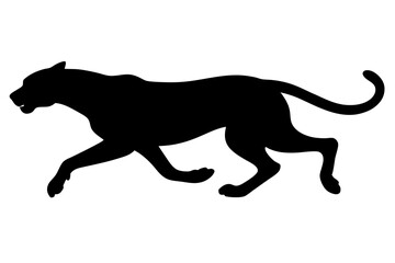 silhouette of a lion , cheetah vector illustration, cheetah silhouette, animal silhouette isolated vector Illustration, png, Funny cute cheetah, Jumping cartoon Pats