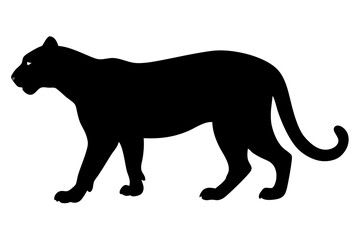 Obraz premium silhouette of a lion , cheetah vector illustration, cheetah silhouette, animal silhouette isolated vector Illustration, png, Funny cute cheetah, Jumping cartoon Pats