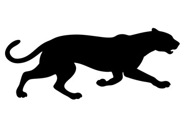 silhouette of a lion , cheetah vector illustration, cheetah silhouette, animal silhouette isolated vector Illustration, png, Funny cute cheetah, Jumping cartoon Pats