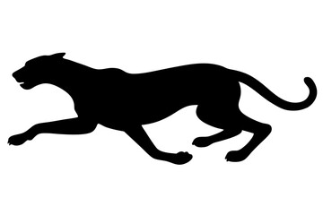 silhouette of a lion , cheetah vector illustration, cheetah silhouette, animal silhouette isolated vector Illustration, png, Funny cute cheetah, Jumping cartoon Pats