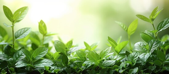 Green Leaves in Soft Sunlight