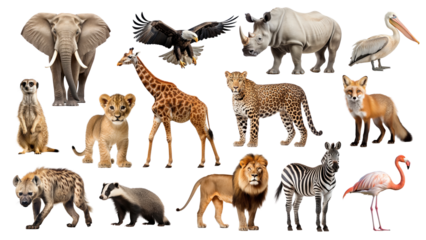 Wildlife animal png cut out set