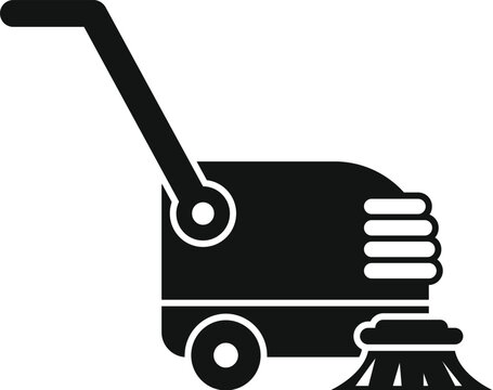 black floor cleaner machine clip art preview