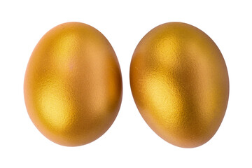 Golden Egg isolated on a transparent background