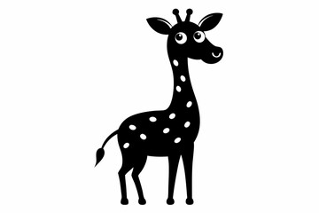 Giraffe illustration , giraffe vector illustration, giraffe silhouette, animal silhouette isolated vector Illustration, png, Funny cute giraffe, Jumping cartoon Pats