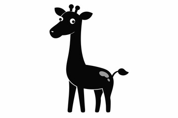 Giraffe illustration , giraffe vector illustration, giraffe silhouette, animal silhouette isolated vector Illustration, png, Funny cute giraffe, Jumping cartoon Pats
