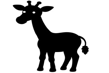 Giraffe illustration , giraffe vector illustration, giraffe silhouette, animal silhouette isolated vector Illustration, png, Funny cute giraffe, Jumping cartoon Pats