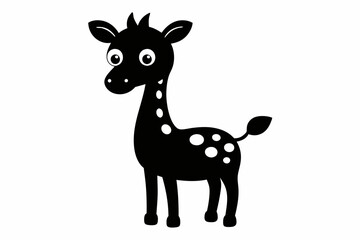 Giraffe illustration , giraffe vector illustration, giraffe silhouette, animal silhouette isolated vector Illustration, png, Funny cute giraffe, Jumping cartoon Pats
