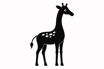 Giraffe illustration , giraffe vector illustration, giraffe silhouette, animal silhouette isolated vector Illustration, png, Funny cute giraffe, Jumping cartoon Pats