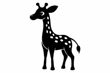 Giraffe illustration , giraffe vector illustration, giraffe silhouette, animal silhouette isolated vector Illustration, png, Funny cute giraffe, Jumping cartoon Pats