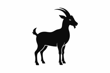 silhouette of a goat , goat vector illustration, goat silhouette, animal silhouette isolated vector Illustration, png, Funny cute goat, Jumping cartoon Pats