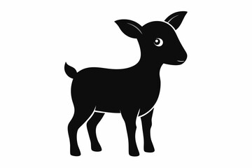 silhouette of a goat , goat vector illustration, goat silhouette, animal silhouette isolated vector Illustration, png, Funny cute goat, Jumping cartoon Pats