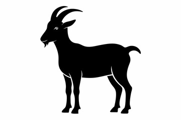 silhouette of a goat , goat vector illustration, goat silhouette, animal silhouette isolated vector Illustration, png, Funny cute goat, Jumping cartoon Pats