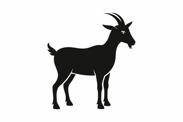silhouette of a goat , goat vector illustration, goat silhouette, animal silhouette isolated vector Illustration, png, Funny cute goat, Jumping cartoon Pats