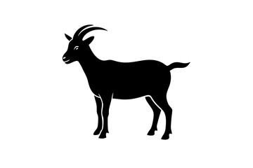 silhouette of a goat , goat vector illustration, goat silhouette, animal silhouette isolated vector Illustration, png, Funny cute goat, Jumping cartoon Pats
