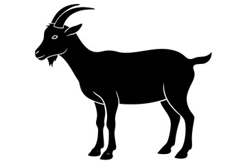 silhouette of a goat , goat vector illustration, goat silhouette, animal silhouette isolated vector Illustration, png, Funny cute goat, Jumping cartoon Pats