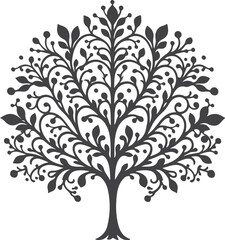 Black palm tree,  isolated on white background. Palm silhouettes. Design of palm trees for posters, banners and promotional items. Vector illustration