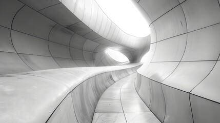 Modern White Tunnel Interior