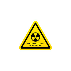 Fototapeta premium Radioactive material warning or Radioactive material sign vector isolated. Best Radioactive material label for hazardous material warning